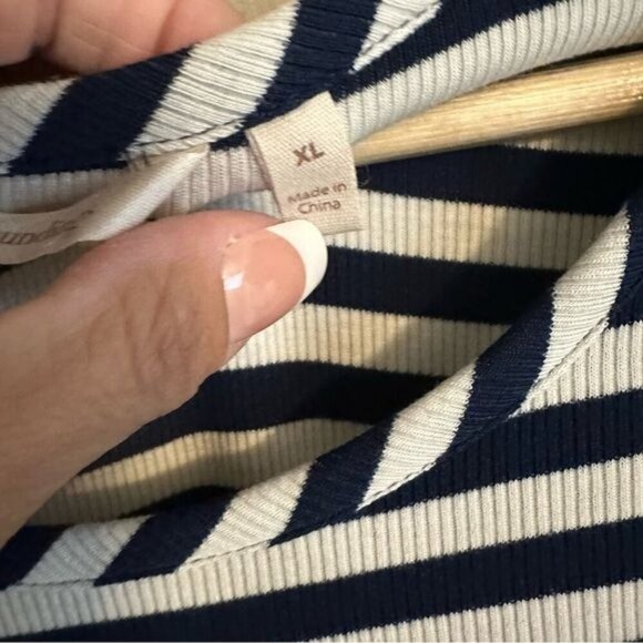 SOFT SURROUNDINGS ViviannaAsymmetric Stripe Ribbed Midi Dress |Size XL - Picture 7 of 10